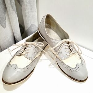 Vintage Dr. Martens Polina Derby Shoes – Grey/White – UK 5 / EU 38 / US 7